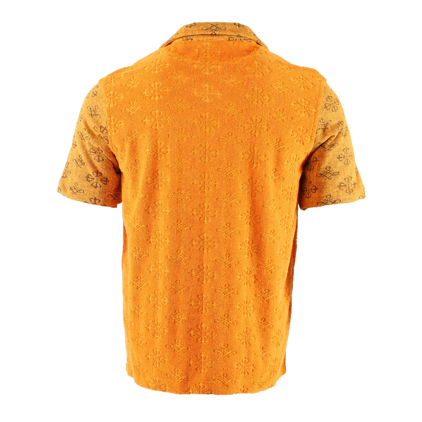 orange cut blouse