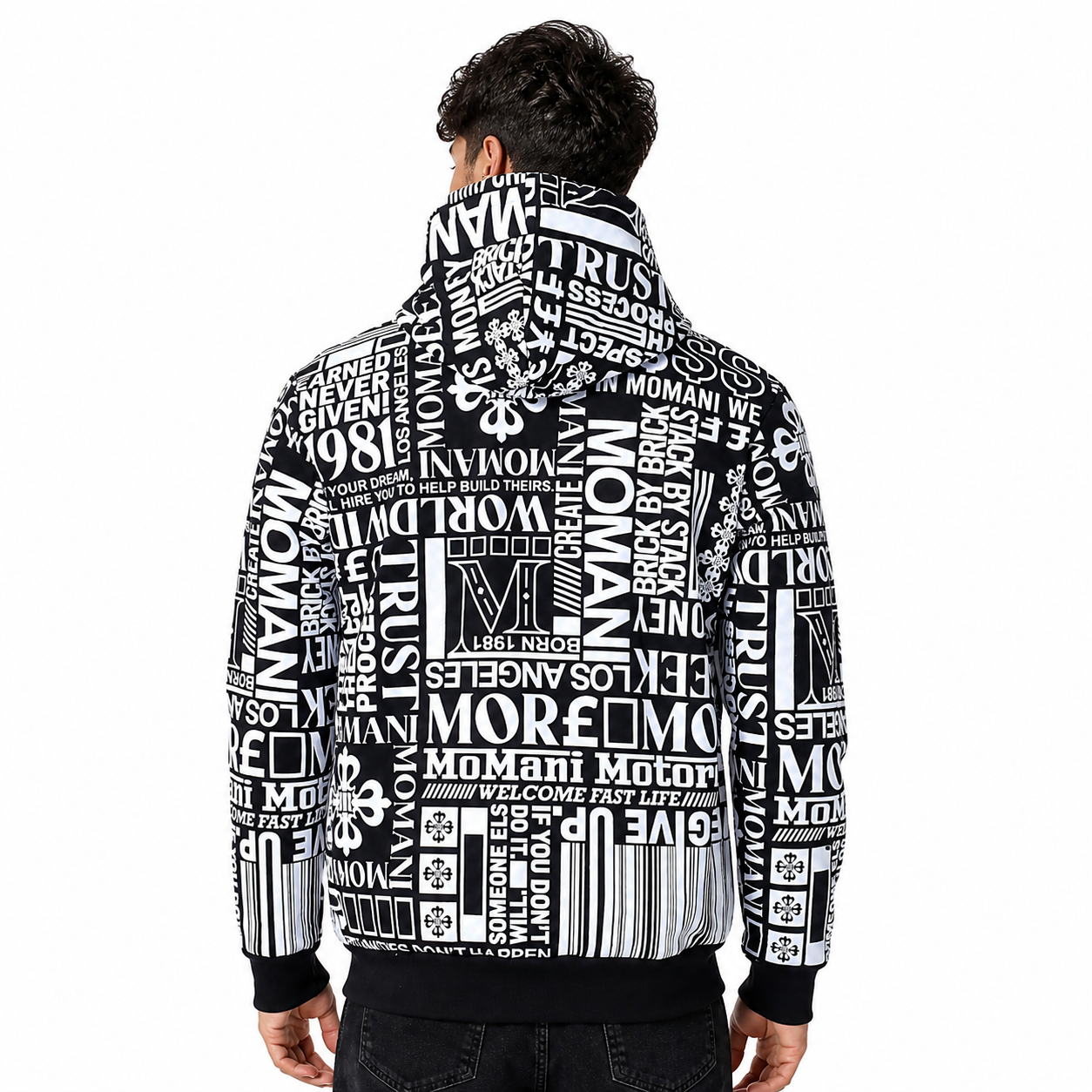 Momani Hoodie All over Puff Print